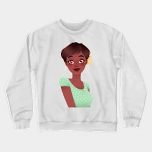 Cute black woman Crewneck Sweatshirt